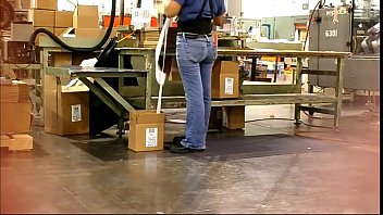 Sexy ladies in tight jeans at work