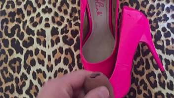 Pink high heels orgazm!