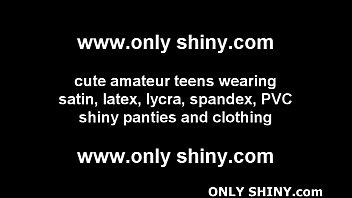 Watch us making love in shiny PVC panties