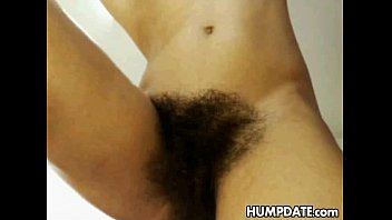 Fit babe with hairy pussy teasing