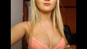 adorable ash-blonde unclothes on web cam.